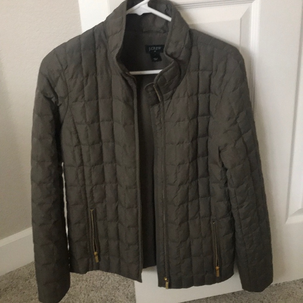 Jcrew quilted Jacket- small, olive